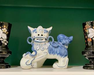 Antique bohemian glass vases 