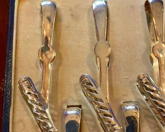 Asparagus tongs, sterling silver rather rare.