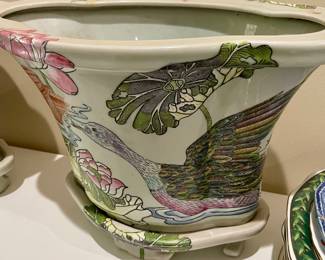 Duck vases, one of a pair planters 20th century