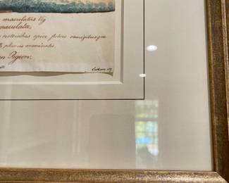 Goodall, pen and watercolor bird pictures, one of three ca. 1820