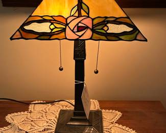 Tiffany Style Stained Glass Lamp - handmade