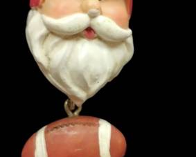 Santa Football Christmas Ornament 