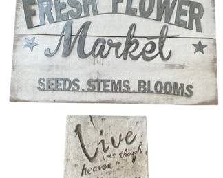 Farmhouse Market Sign Garden Decor 