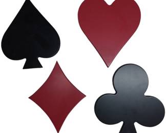 Playing Card Symbol Wall Art Pieces 