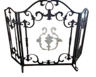Fire Place Iron Glass Screen 