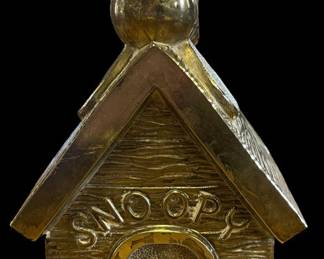 Vintage Snoopy On Doghouse Piggy Bank 