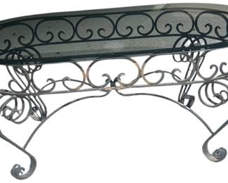 Wrought Iron GlassTop Table 