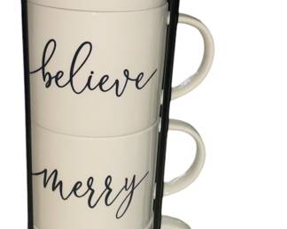 Stacked Christmas Mugs Stand 