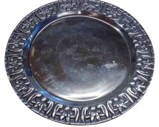 Vintage Pewter Serving Platter 