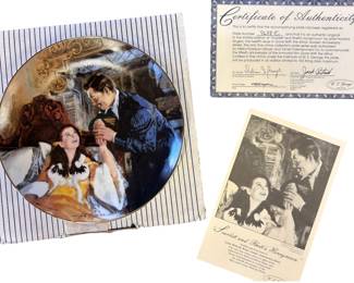 Scarlett and Rhetts Honeymoon GWTW Plate 