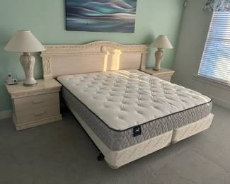 King bedroom suite: bed; two nightstands
