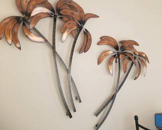 Metal tropical wall art 