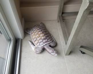 Large turtle carving