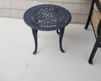 Cast aluminum accent table - two available