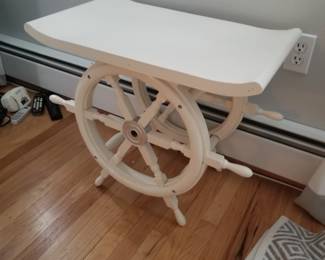 Captain's wheel accent table