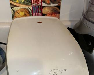 George Forman cooker with recipe book