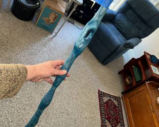 crazy wonderful ONE OF A KIND Hand made cane by CASEY MCCAFFERTY original 2022