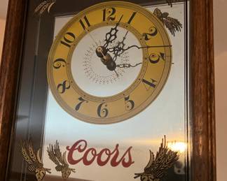 Coors mirror clock