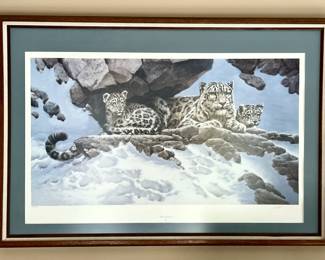 Framed print "Den Mother" numbered and signed by Guy Coheleach (#509/950)