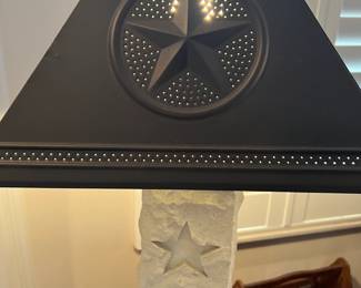 Star lamp with punched metal shade (1 of 2)