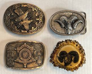 A sampling of the belt buckle collection 