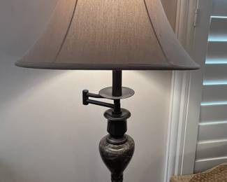 Metal swing arm floor lamp