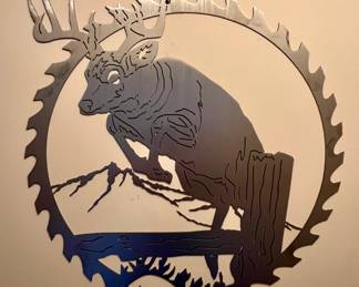 Metal sawblade wall decor