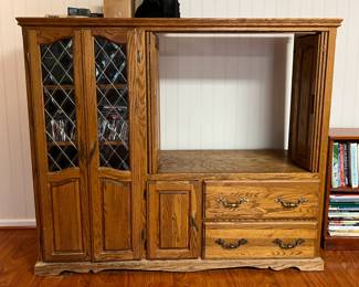 Light wood entertainment cabinets