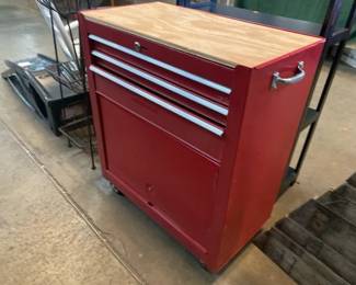 ROLLING WOOD TOP TOOL CHEST