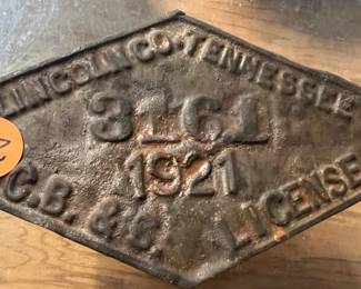 vintage horse buggy license plate