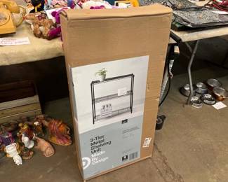 3 TIER METAL SHELVING UNIT