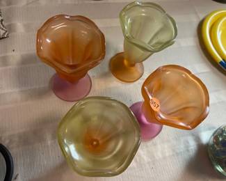 4 FORSTER GLASS DESSERT CUPS