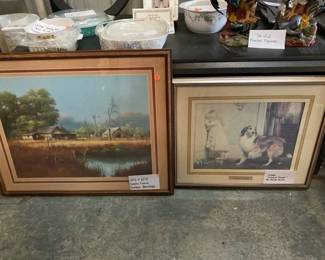 2 FRAMED ART PIECES