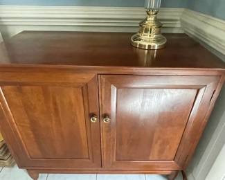 Mid Century Modern Cabinet, Small Server, Buffet Storage Cabinet, Willett Furniture, Cherry Wood Cabinet MCM.

