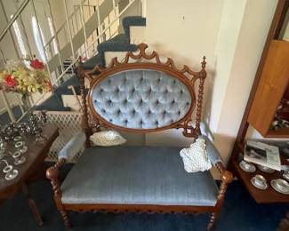 Vintage Victorian carved wood platform.