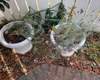 Plastic planters.