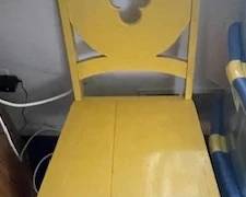 Painted yellow chair.