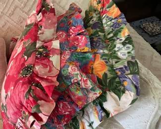 Colorful pillows.