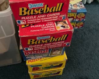 Large selection of baseball cards.