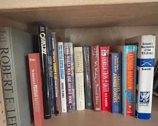 Large selection of military and other books.