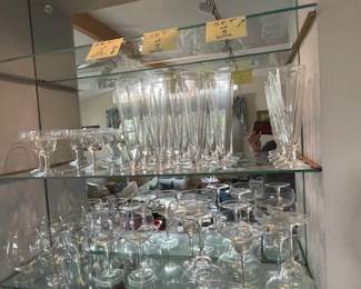 Large selection of vintage barware.