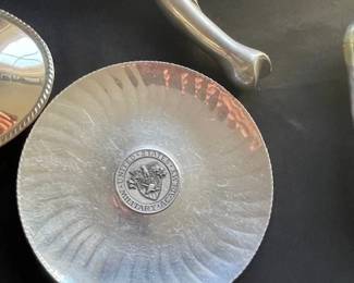 Hand-hammered aluminum pate - U.S. Military Academy.
