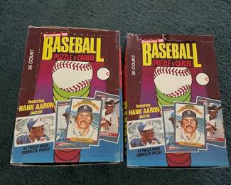 Large selection of baseball cards.