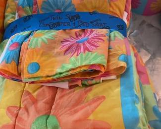Vintage bedspread and pillow case.