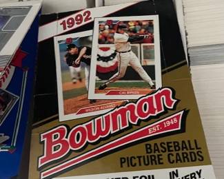 Large selection of baseball cards.