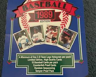 Large selection of baseball cards.