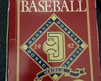 Large selection of baseball cards.