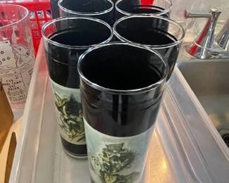 Large selection of vintage barware.