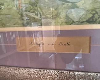 "Faithful Unto Death, Civil War Print by Gilbert Gaul.