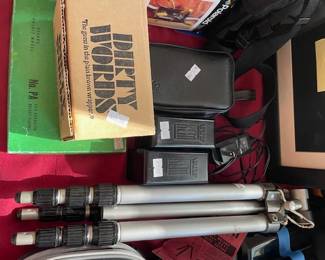 Tripod and other camera accessories.